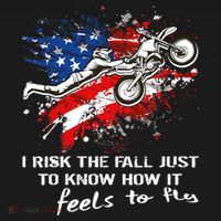 Funny Motocross Dirtbike Motorcycle MX Us Flag Polo thumb 3