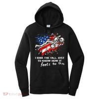 Funny Motocross Dirtbike Motorcycle MX Us Flag Women's Hoodie thumb 0