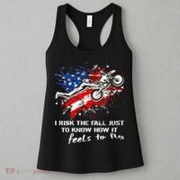 Funny Motocross Dirtbike Motorcycle MX Us Flag Women's Tank Top thumb 3