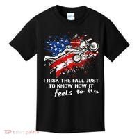 Funny Motocross Dirtbike Motorcycle MX Us Flag Kids T-Shirt thumb 0