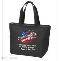 Funny Motocross Dirtbike Motorcycle MX Us Flag Tote Bag thumb 3