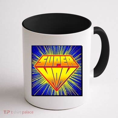 Funny Mother's Day Super Mom Pop Art Comic Panel Coffee Mug back