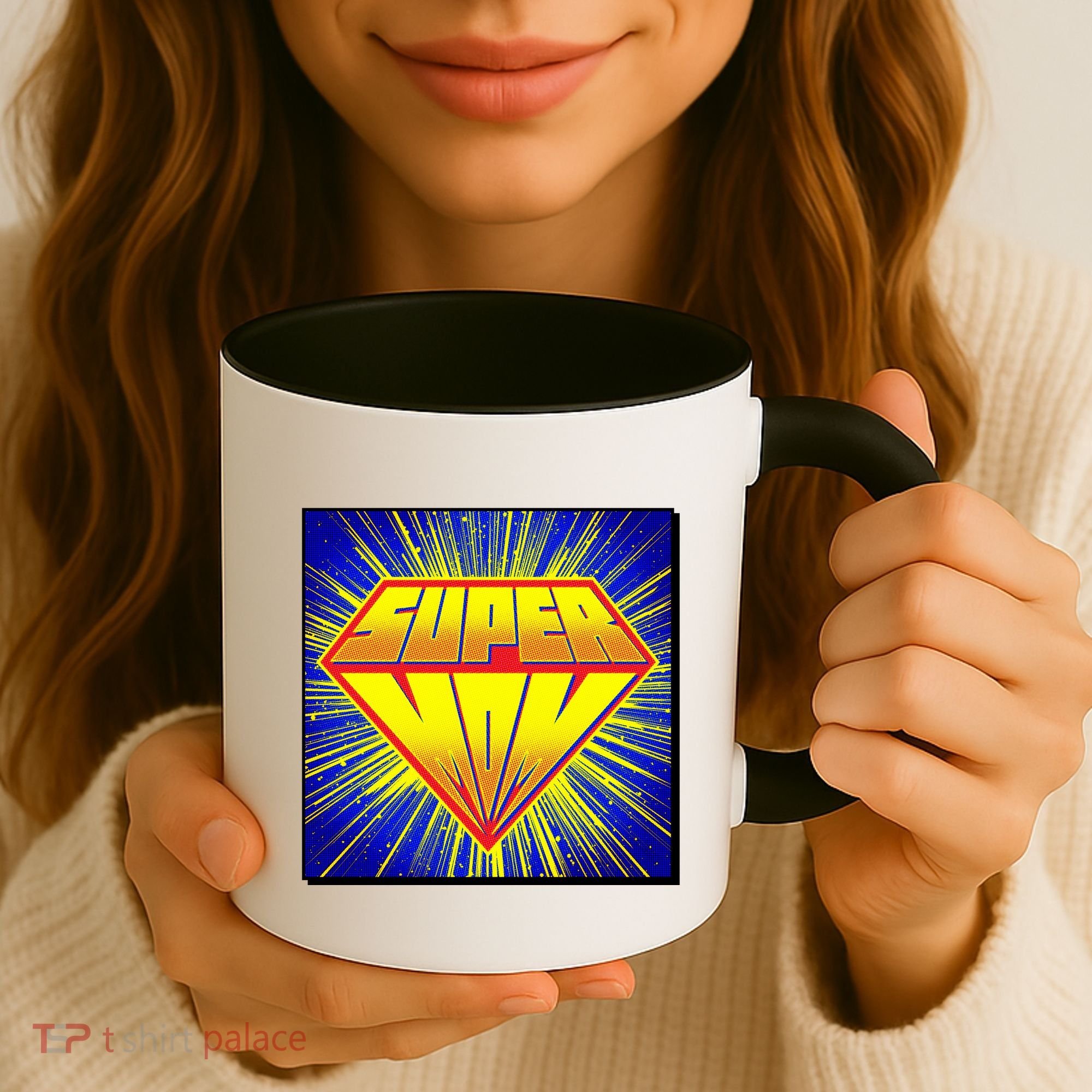 Funny Mother's Day Super Mom Pop Art Comic Panel Coffee Mug