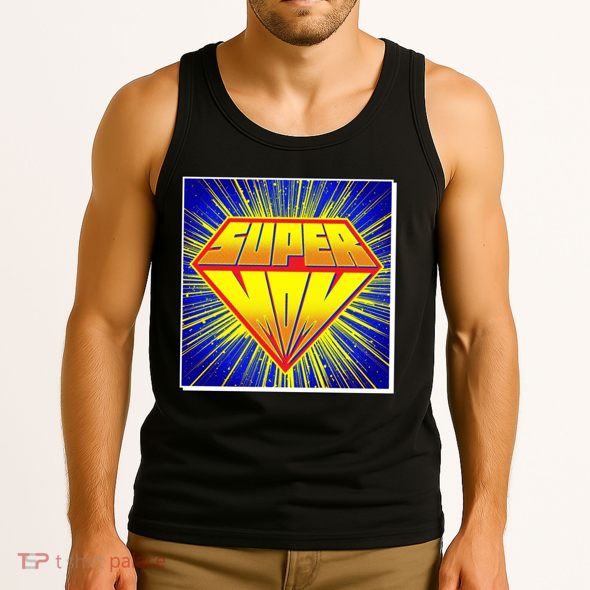 Funny Mother's Day Super Mom Pop Art Comic Panel Tank Top