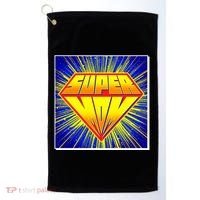 Funny Mother's Day Super Mom Pop Art Comic Panel Golf Towel thumb 0