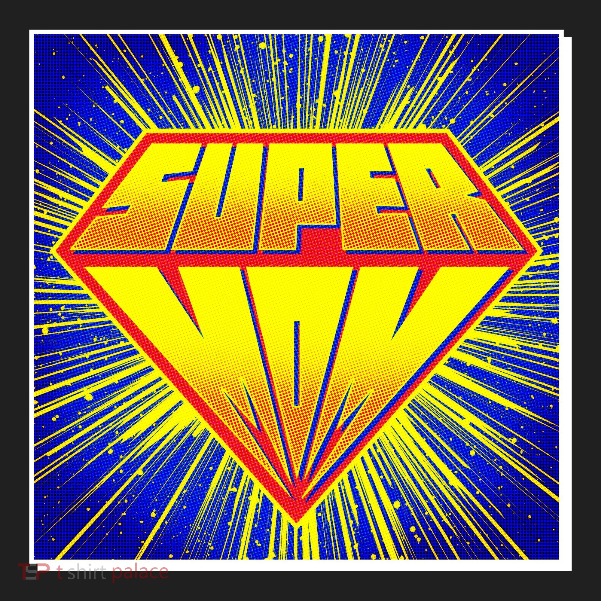 Funny Mother's Day Super Mom Pop Art Comic Panel Golf Towel