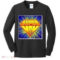 Funny Mother's Day Super Mom Pop Art Comic Panel Kids Long Sleeve Shirt thumb 0