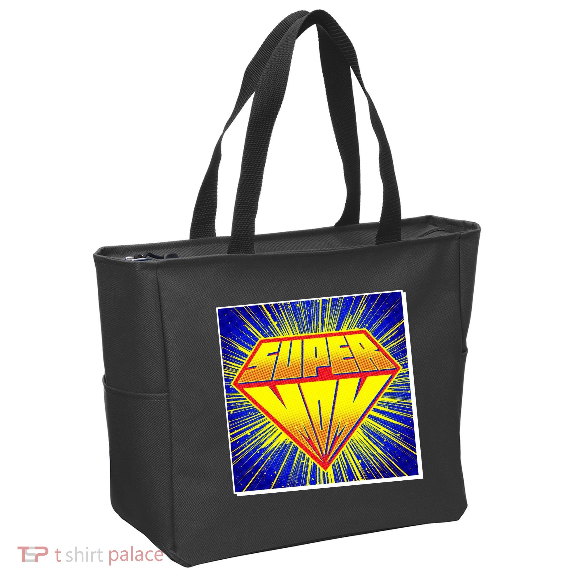 Funny Mother's Day Super Mom Pop Art Comic Panel Tote Bag