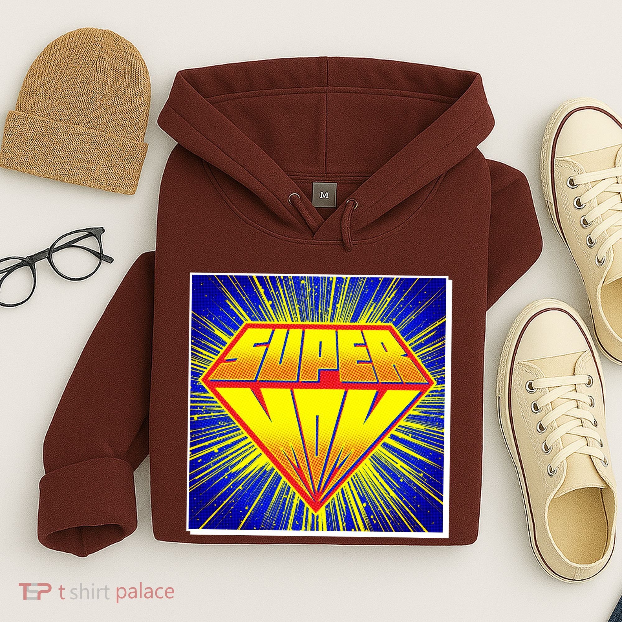 Funny Mother's Day Super Mom Pop Art Comic Panel Hoodie