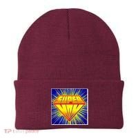 Funny Mother's Day Super Mom Pop Art Comic Panel Beanie thumb 0