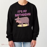 Funny Moo Deng Baby Hippo Cute ItS My Birthday Birthdeng Women's Sweatshirt thumb 0
