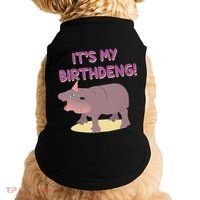 Funny Moo Deng Baby Hippo Cute ItS My Birthday Birthdeng Doggie Tank thumb 0