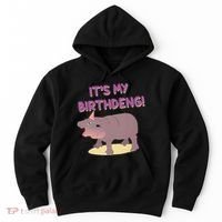 Funny Moo Deng Baby Hippo Cute ItS My Birthday Birthdeng Hoodie thumb 0