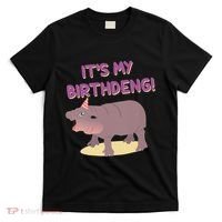 Funny Moo Deng Baby Hippo Cute ItS My Birthday Birthdeng T-Shirt thumb 0
