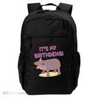 Funny Moo Deng Baby Hippo Cute ItS My Birthday Birthdeng Backpack thumb 0