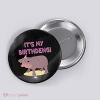Funny Moo Deng Baby Hippo Cute ItS My Birthday Birthdeng Button thumb 0