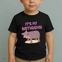 Funny Moo Deng Baby Hippo Cute ItS My Birthday Birthdeng Toddler T-Shirt thumb 2