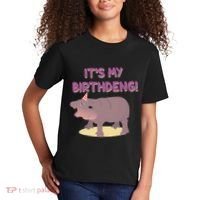 Funny Moo Deng Baby Hippo Cute ItS My Birthday Birthdeng Kids T-Shirt thumb 2