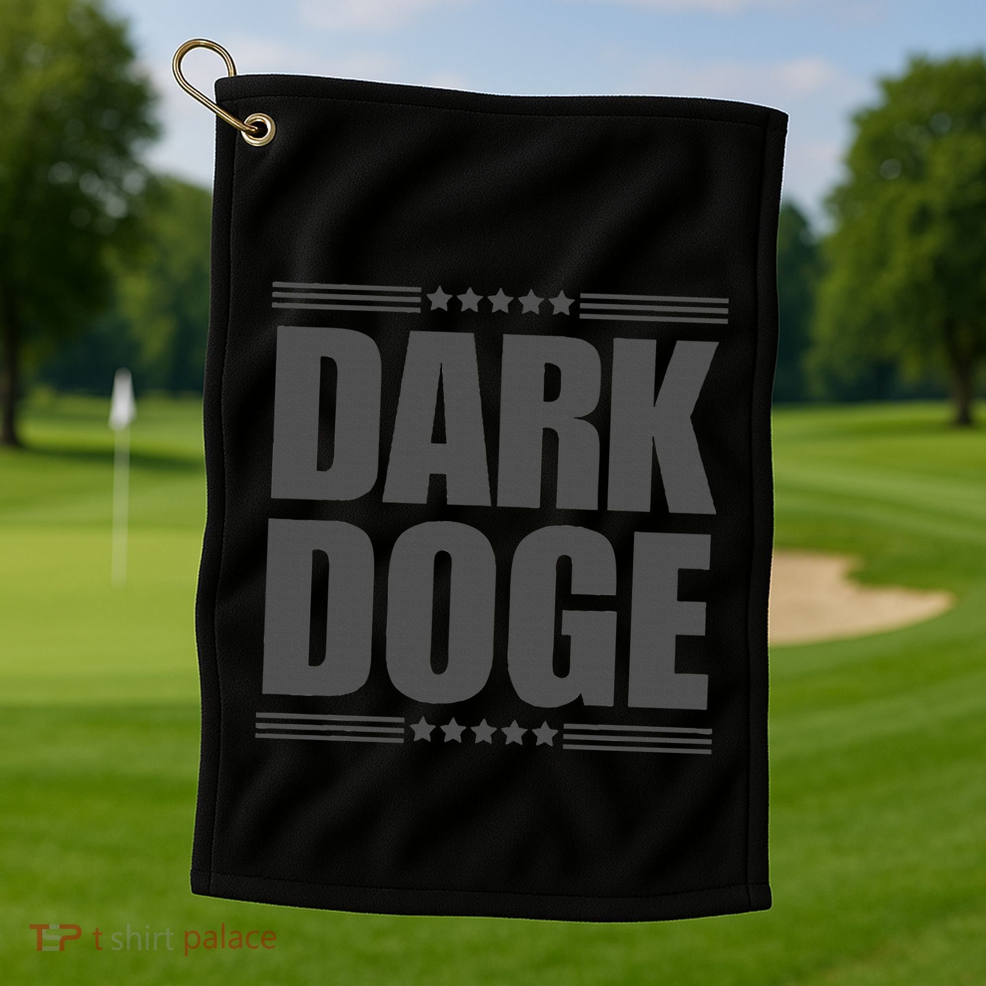 Funny! Maga Dark Doge Elon Vivek Blackout Maga Dark Doge Golf Towel