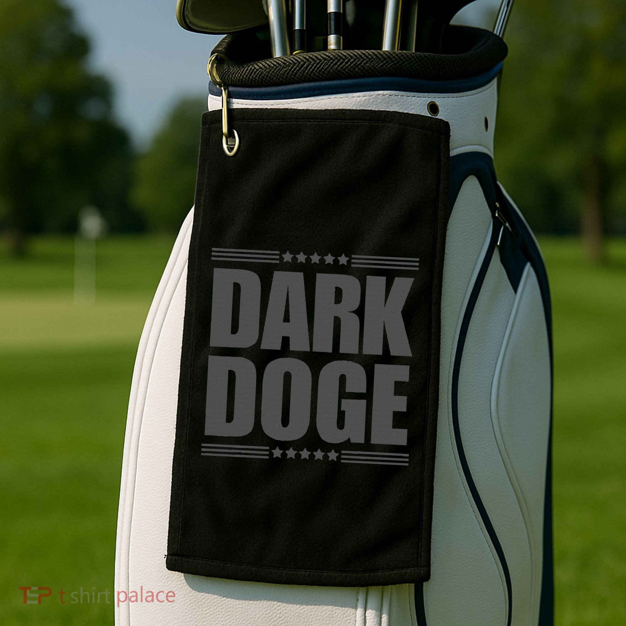 Funny! Maga Dark Doge Elon Vivek Blackout Maga Dark Doge Golf Towel
