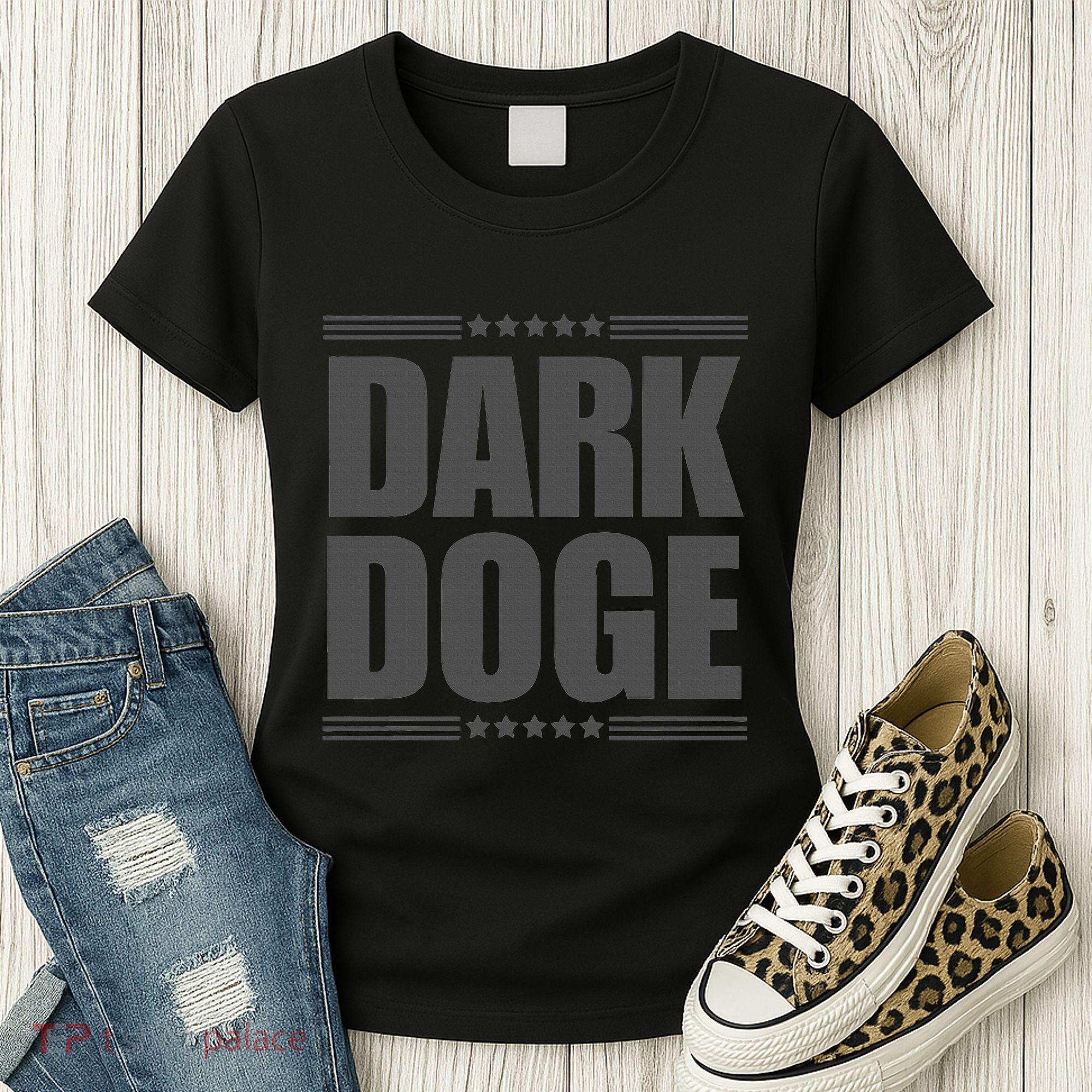 Funny! Maga Dark Doge Elon Vivek Blackout Maga Dark Doge Women's T-Shirt