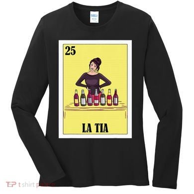 Funny Mexican Design For Aunt La Tia Women's Long Sleeve Shirt