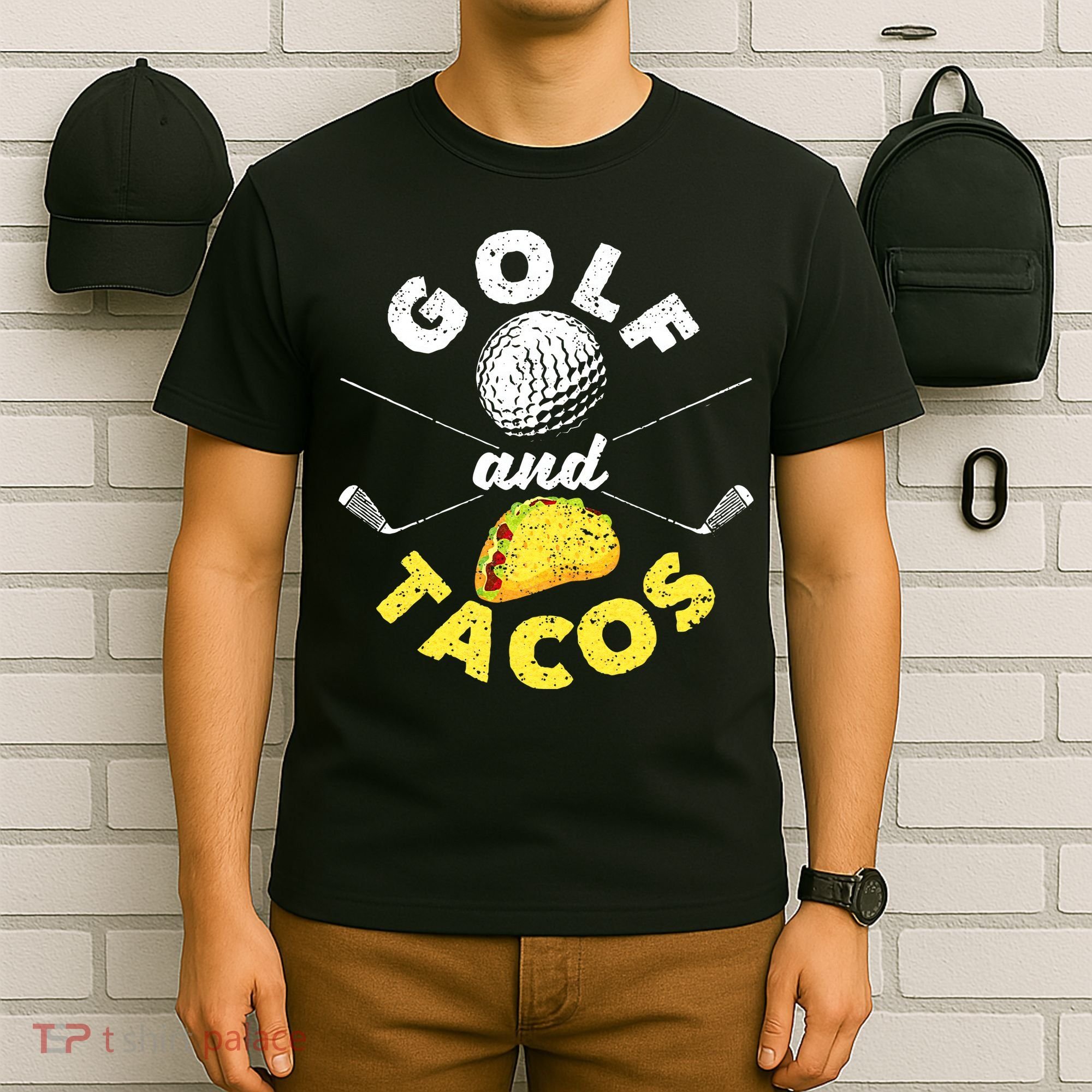 Funny Mexican Dish Favorite Sport Golfer Golf And Tacos T-Shirt