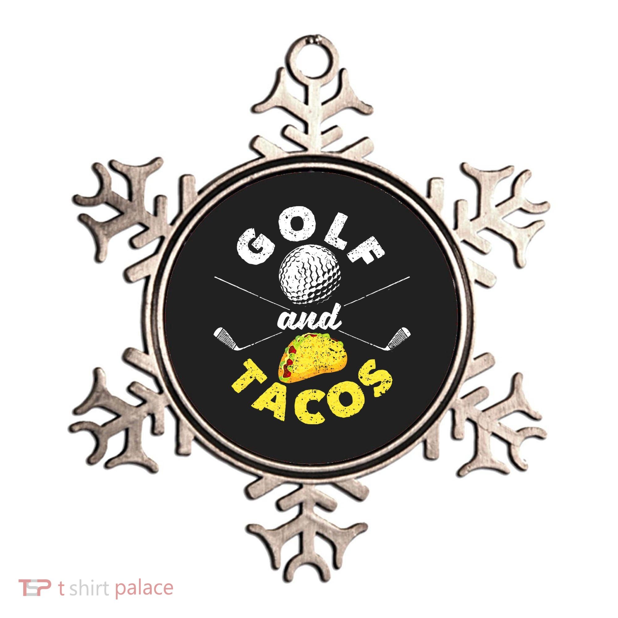 Funny Mexican Dish Favorite Sport Golfer Golf And Tacos Ornament