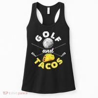 Funny Mexican Dish Favorite Sport Golfer Golf And Tacos Women's Tank Top thumb 0