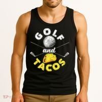 Funny Mexican Dish Favorite Sport Golfer Golf And Tacos Tank Top thumb 3