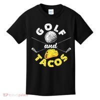 Funny Mexican Dish Favorite Sport Golfer Golf And Tacos Kids T-Shirt thumb 0