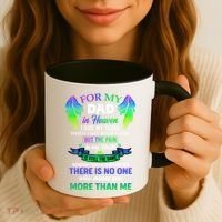 For My Dad In Heaven Touching Tribute For Passed Away Father Gift Coffee Mug thumb 3