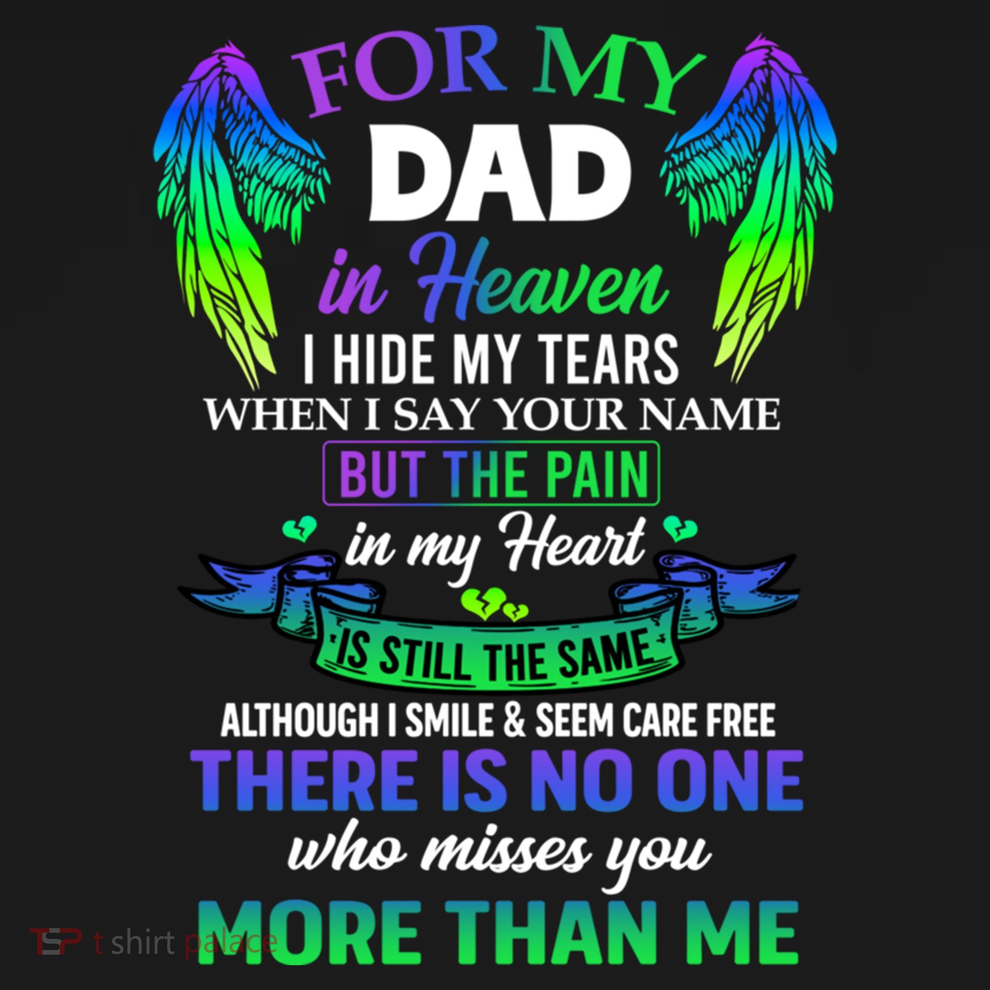 For My Dad In Heaven Touching Tribute For Passed Away Father Gift Women's Hoodie