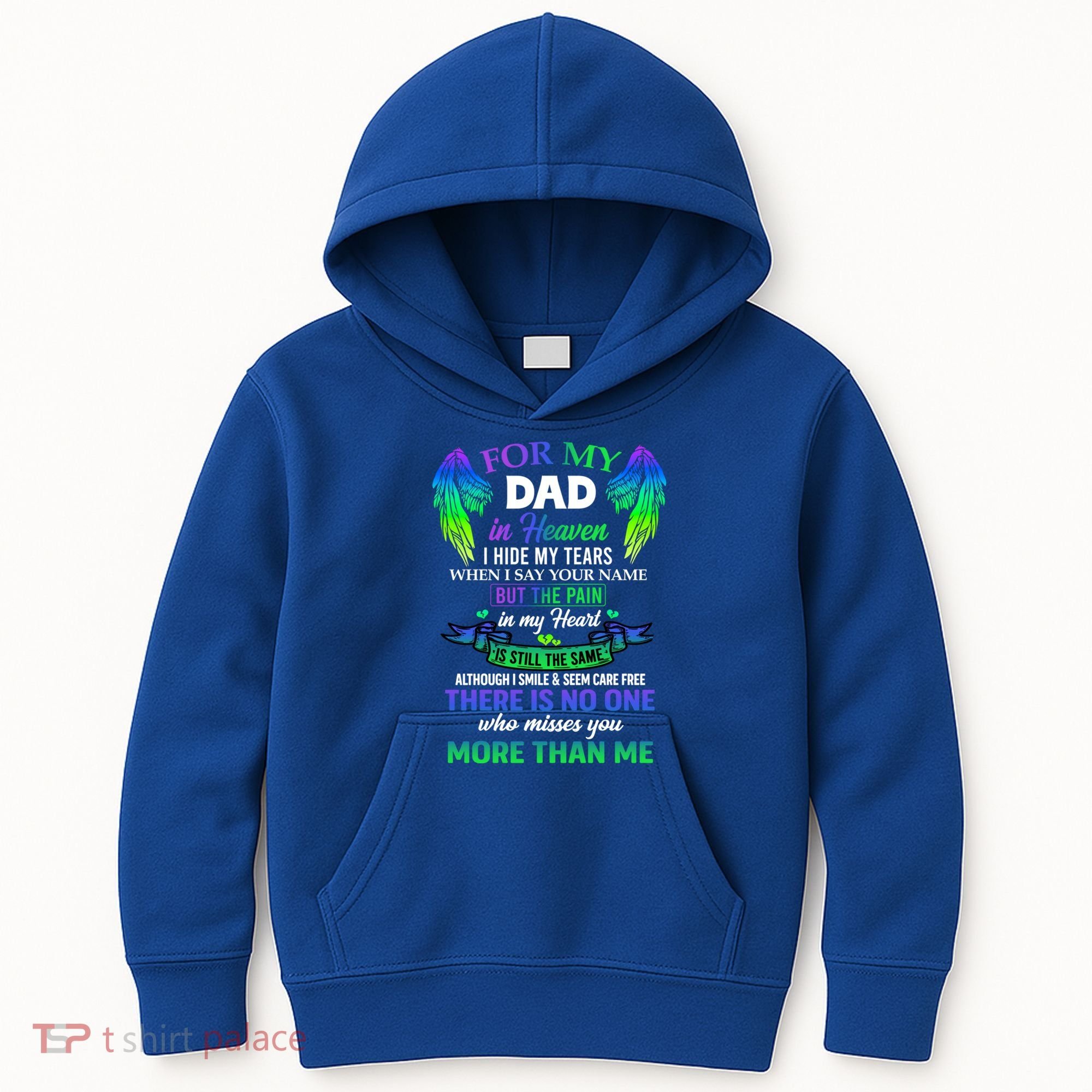 For My Dad In Heaven Touching Tribute For Passed Away Father Gift Kids Hoodie