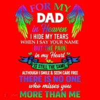 For My Dad In Heaven Touching Tribute For Passed Away Father Gift Santa Hat thumb 1