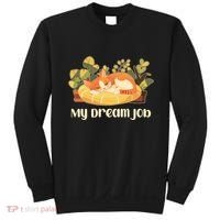 Funny My Dream Job Sleeping Cat Sweatshirt thumb 0