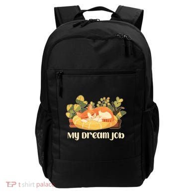 Funny My Dream Job Sleeping Cat Backpack