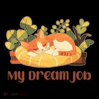 Funny My Dream Job Sleeping Cat Coffee Mug thumb 5