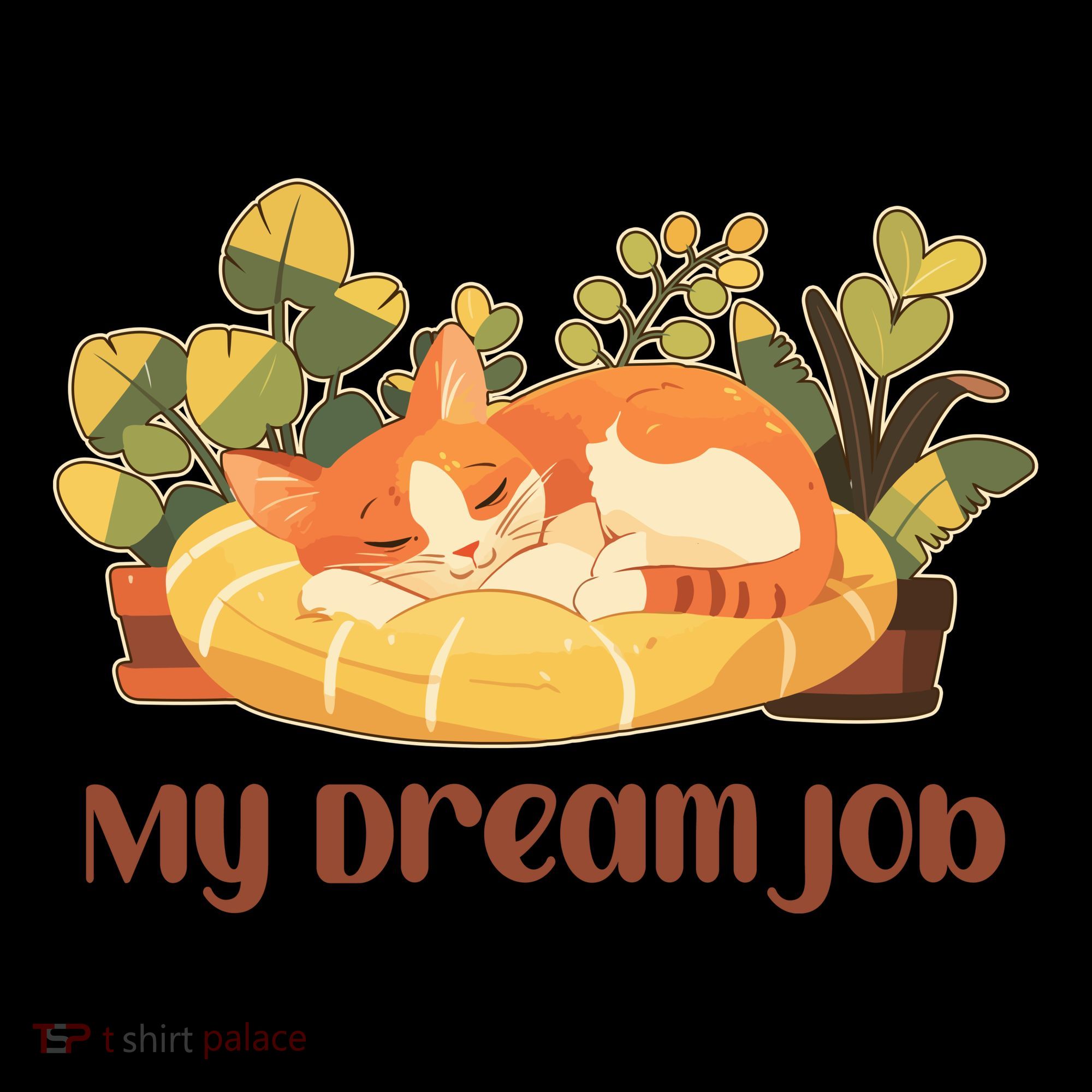 Funny My Dream Job Sleeping Cat Coffee Mug