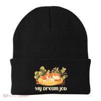 Funny My Dream Job Sleeping Cat Beanie thumb 0