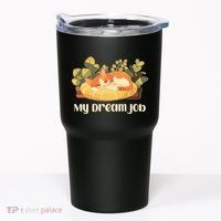 Funny My Dream Job Sleeping Cat Tumbler thumb 0