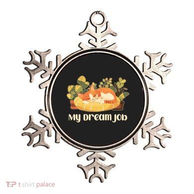 Funny My Dream Job Sleeping Cat Ornament