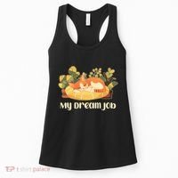Funny My Dream Job Sleeping Cat Women's Tank Top thumb 0