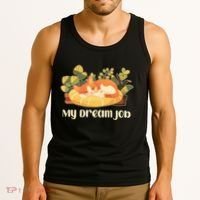 Funny My Dream Job Sleeping Cat Tank Top thumb 3