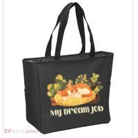 Funny My Dream Job Sleeping Cat Tote Bag thumb 2