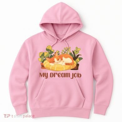 Funny My Dream Job Sleeping Cat Hoodie