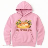 Funny My Dream Job Sleeping Cat Hoodie thumb 0