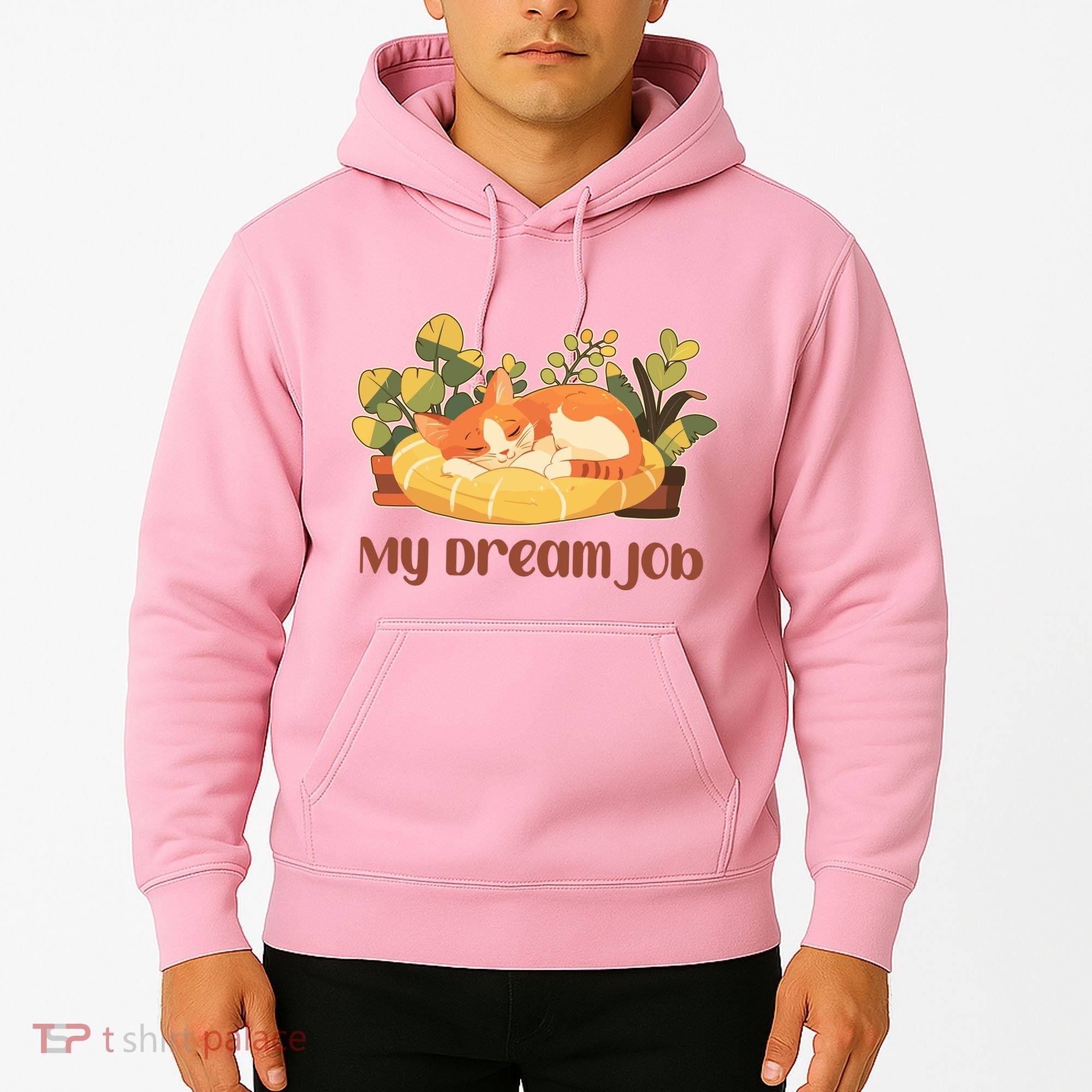 Funny My Dream Job Sleeping Cat Hoodie