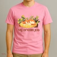 Funny My Dream Job Sleeping Cat T-Shirt thumb 3