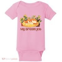 Funny My Dream Job Sleeping Cat Baby Bodysuit thumb 0